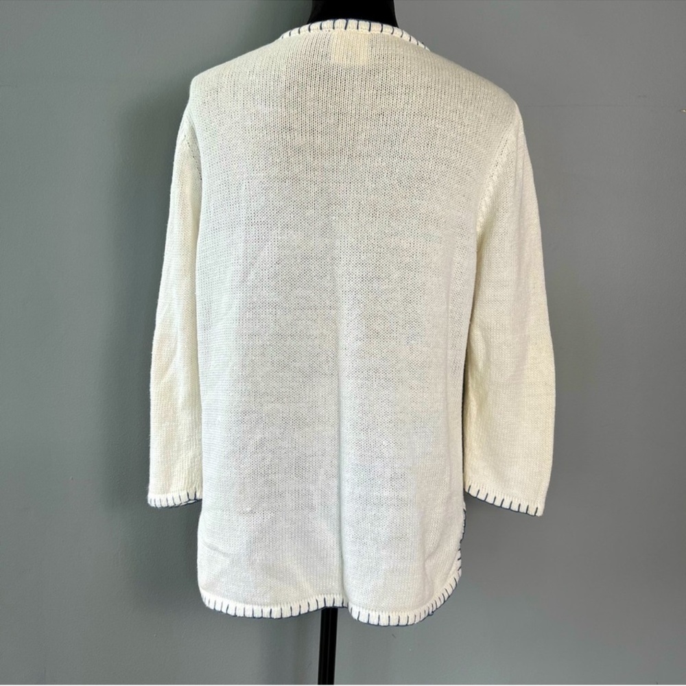 Vintage Style Studio Floral Embroidered Knit Sweater - Picture 4 of 7